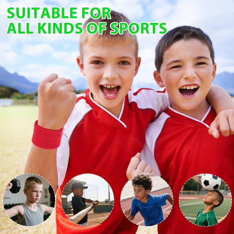 Tobeelec 72 Pcs(36 Pairs) Bulk Sports Wristbands - Sweatbands Sports Wrist Bands for Basketball Football Party Favors for Outdoor Activity - Image 5